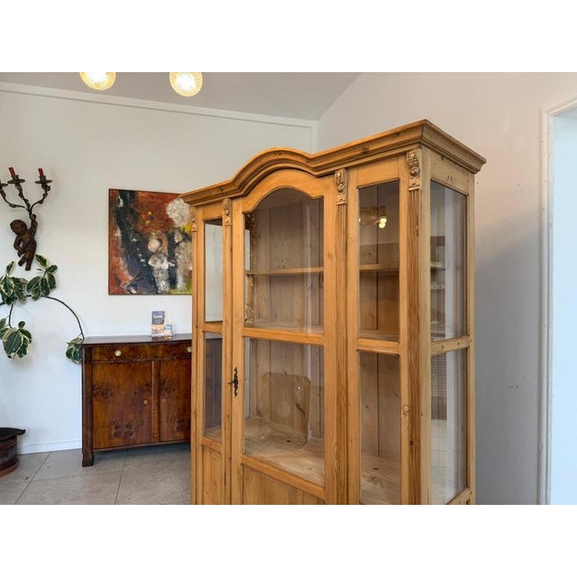Brown Rustic Display Cabinet in Natural Wood, 1970s For Sale - Image 8 of 13