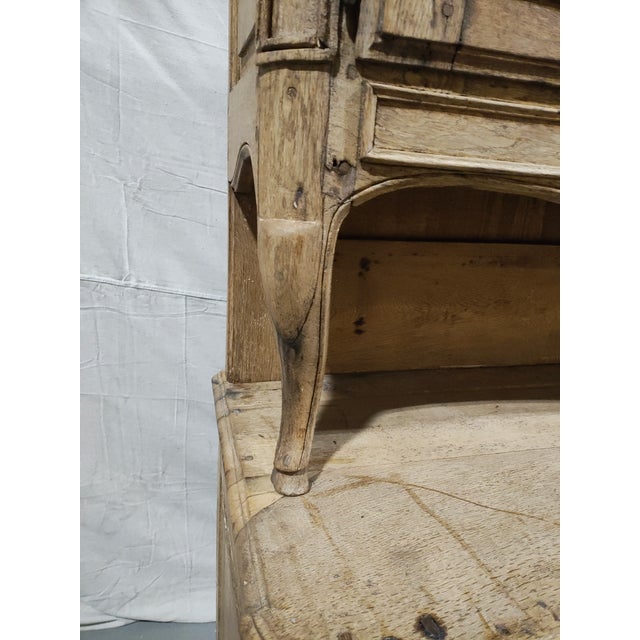 Brown Late 18th Century French Louis XV Provincial Oak Buffet À Deux Corps, Circa 1770 For Sale - Image 8 of 15