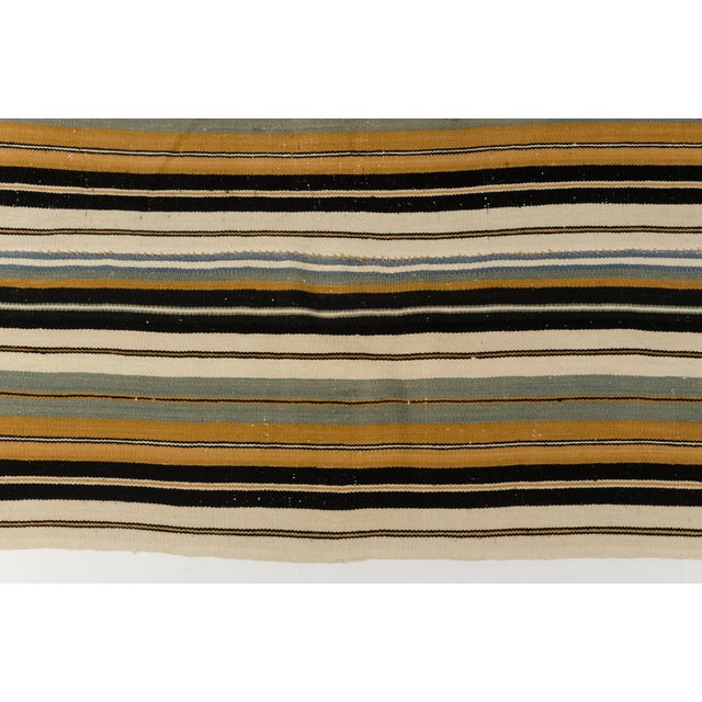 Oushak Anatolian Stripe Kilim Rug For Sale - Image 6 of 10