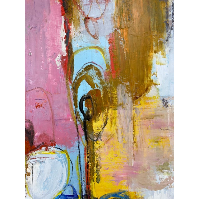 Blue Contemporary Abstract Original Oil Painting For Sale - Image 8 of 12