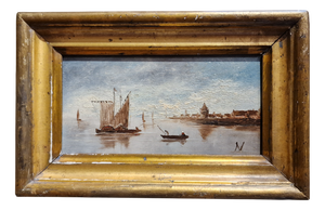 Seascape, Oil on Panel, 1890s-1910s, Framed