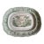Antique Staffordshire Green Transferware Platter "Cologne" With Staple Repair, Circa 1830's For Sale