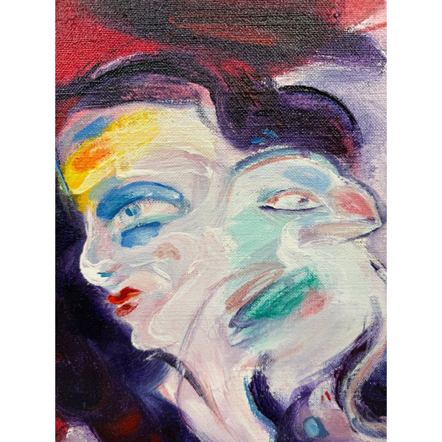 Hans Giesen Portrait of a Woman in Chair Signed Painting, Circa 1989 For Sale - Image 9 of 12