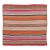 Vintage Frazada Square Kilim in Vibrant Polychrome Striped Pattern - Rug & Kilim For Sale