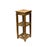 1960s Vintage Patina Square Slim Wood Pedestal Display Stand Side Table For Sale - Image 5 of 10