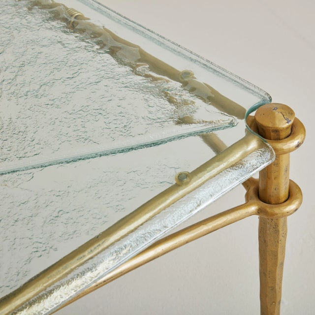 1970s Bronze + Glass Top Rectangular Coffee Table by Lothar Klute, Germany 1970s For Sale - Image 5 of 11