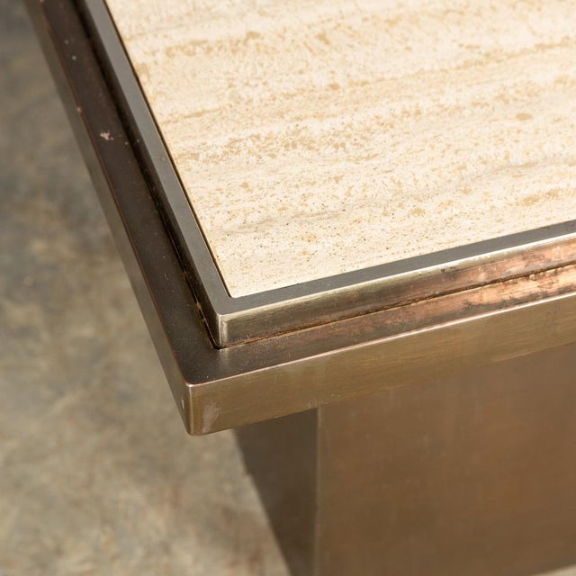 Bronze and Marble Side Tables from Belgo Chrom / Dewulf Selection, 1970s, Set of 2 For Sale - Image 9 of 18