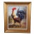 Impressionist Country Farmhouse Rooster Portrait Oil Painting on Canvas For Sale
