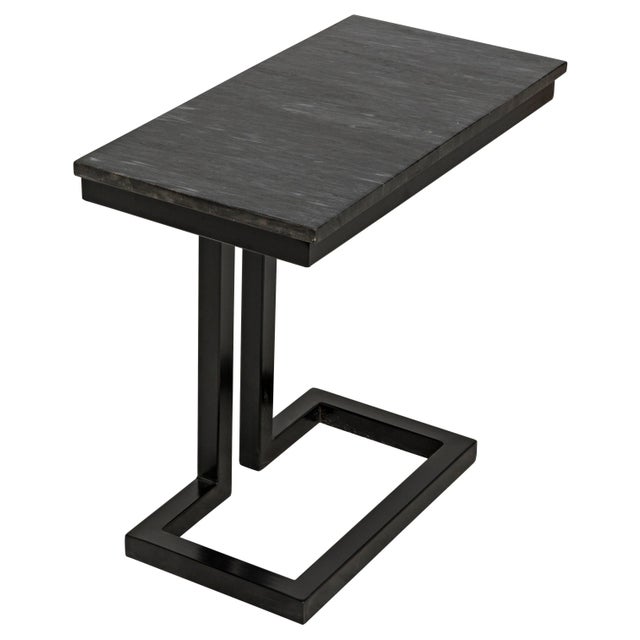Not Yet Made - Made To Order NOIR Alonzo Side Table in Black Metal with Marble For Sale - Image 5 of 10