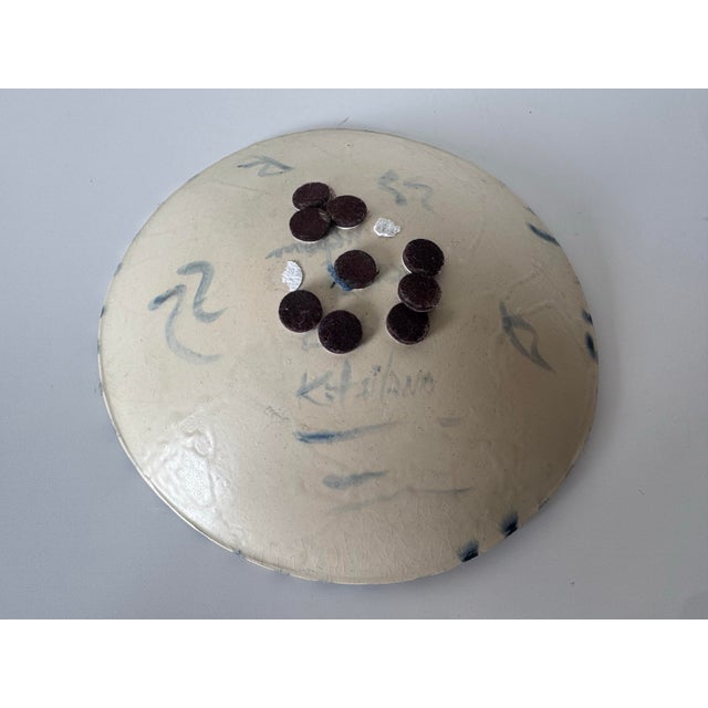 1970’s Vintage Ketsiland Handmade & Hand-Painted Art Ceramic Bowl For Sale - Image 11 of 12
