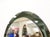 Round Green Double Beveled Mirror attributed to Antonio Lupi for Cristal Luxor, Italy, 1960s For Sale - Image 3 of 13