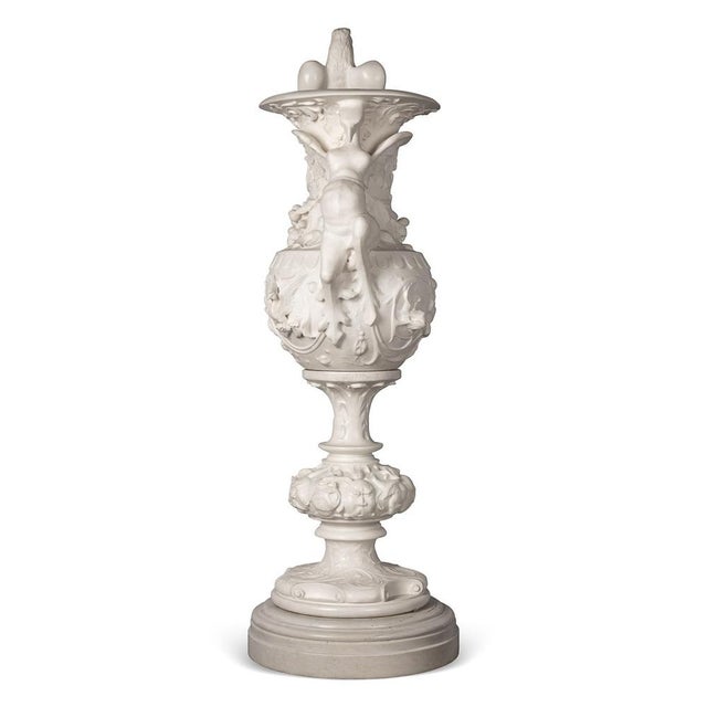 Antique late 19th Century Italian marble vase, this fine white marble sculpted in the late 1800's and meticulously hand...