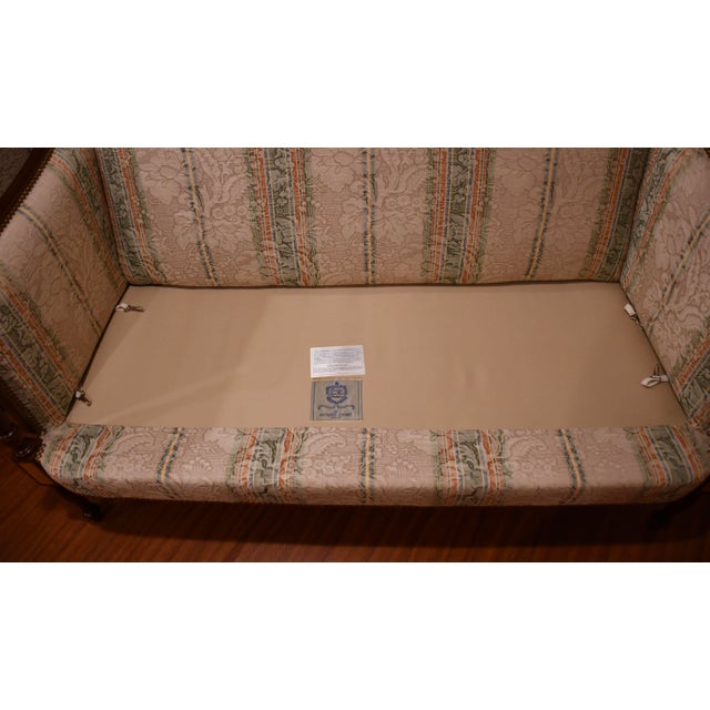 1920 Hickory Chair Sheraton Style Mahogany Spring-Seat Pair of Loveseats For Sale - Image 16 of 18