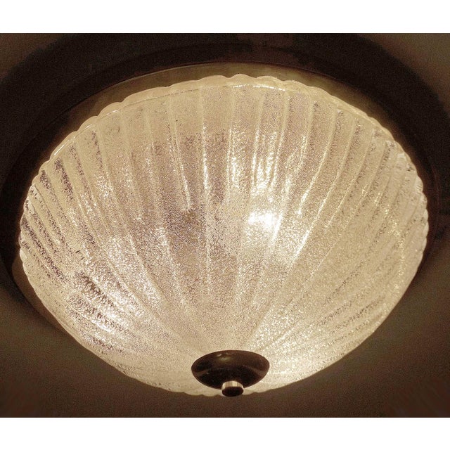 Large Vintage Glass Flush Light, 1960s For Sale - Image 16 of 17