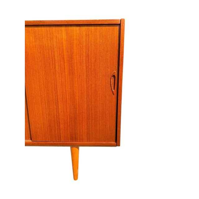 1960s Danish Teak Credenza | Four Sliding Doors | C. 1960s For Sale - Image 5 of 14