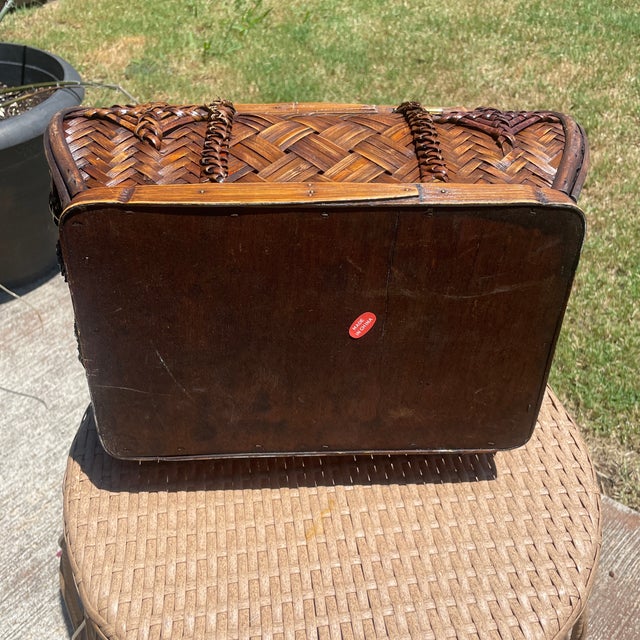 Wicker Handled Keepsake Chest For Sale In Dallas - Image 6 of 7