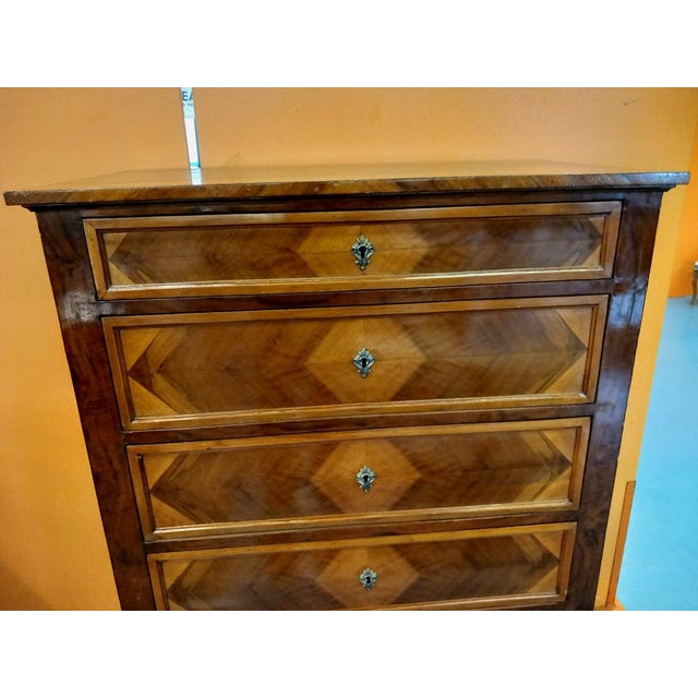 Vintage Walnut Chest of Drawers For Sale - Image 3 of 6