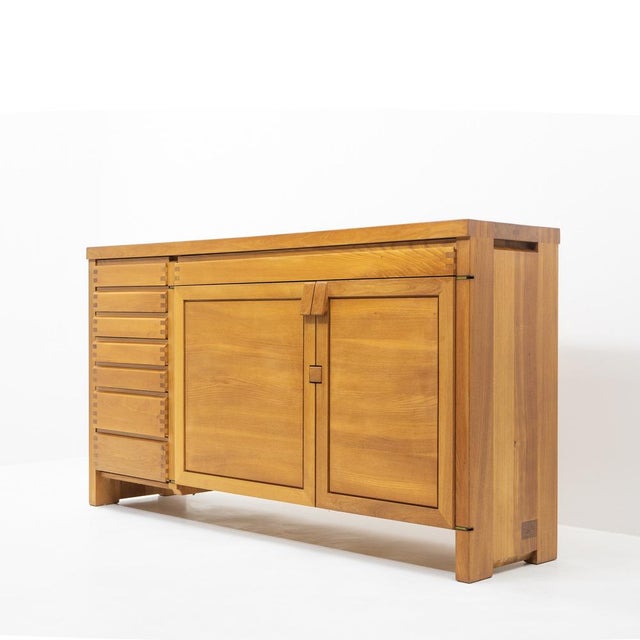 Vintage Elmwood Sideboard R13A by Pierre Chapo, 1980s For Sale - Image 17 of 17