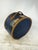 Beautiful antique hatbox in leather and lined cardboard; a classic of late 19th-century aristocracy. An excellent...