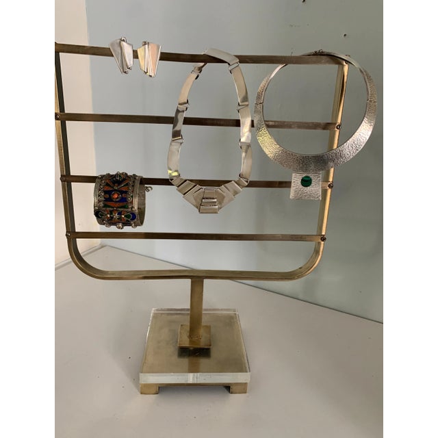 Metal Charles Hollis Jones Brass Jewelry or Scarf Holder For Sale - Image 7 of 13
