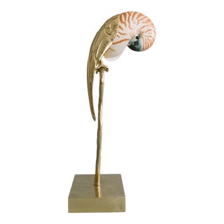 Vintage Mid-Century Gabriella Binazzi Seashell Parrot Sculpture