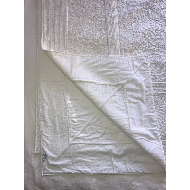 Contemporary Quilted Floral Pattern Sethi & Sethi Bedspread For Sale - Image 11 of 11