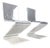 Acrylic Glass Zigzag Dining Chairs, 1980s, Set of 2 For Sale