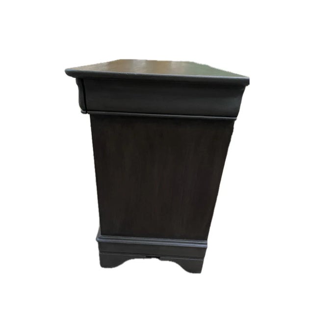 1990s Louis Philippe Commode – Chocolate Brown, 4 Drawer For Sale - Image 4 of 10