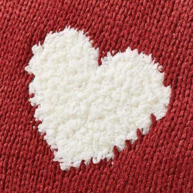 (1) 18”x18” New With Tags Pottery Barn Red Heart Jacquard Knit Pillow Cover For Sale - Image 10 of 10