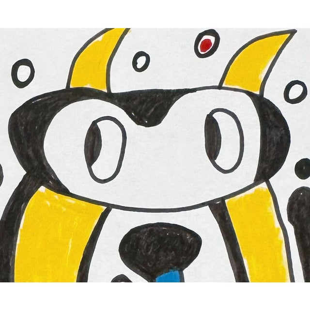 2020s Cartography of Tenderness — Small Abstract Figurative Drawing (8 X 8 In, 2025) For Sale - Image 5 of 6