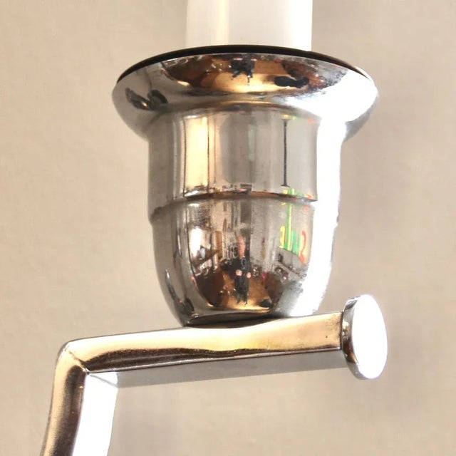 1930s German Bauhaus Wall Lamps with Electric Candles, 1930s, Set of 2 For Sale - Image 5 of 8