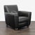 This Natuzzi lounge armchair features genuine leather upholstery and sturdy wooden legs. Its wide seat and cushioned arms...