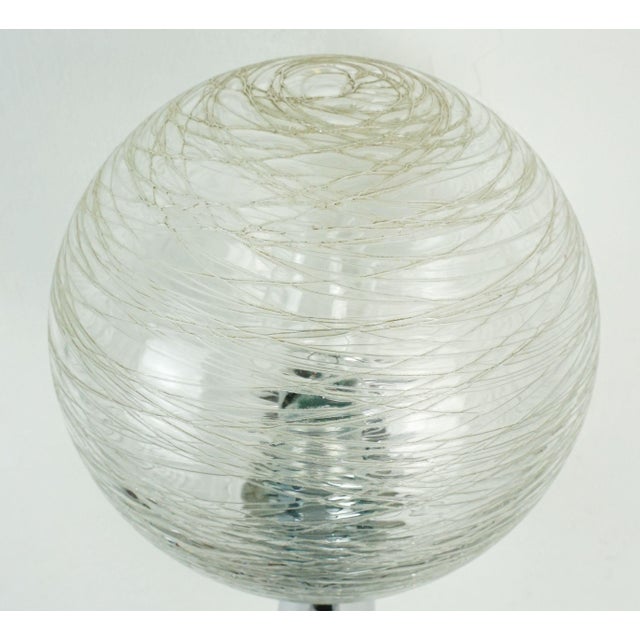 Metal Vintage Wall Lights in Structured Glass and Chrome, 1970s, Set of 2 For Sale - Image 7 of 13