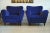 Mid-Century Modern Velvet Blue Armchairs by Guglielmo Ulrich, 1950s, Set of 2 For Sale - Image 3 of 7