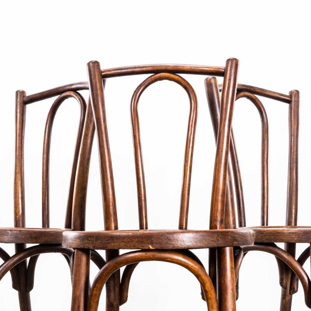 Wood French Hooped Back Dining Chairs from Baumann, 1950s, Set of 6 For Sale - Image 7 of 9