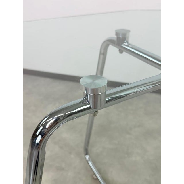 Mid-Century Modern Italian Tubular Chrome and Glass Dining Table, 1970s For Sale - Image 10 of 11