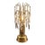 Vintage Hollywood Regency Crystal Prism Waterfall Table Lamp | Brass & Faceted Glass For Sale