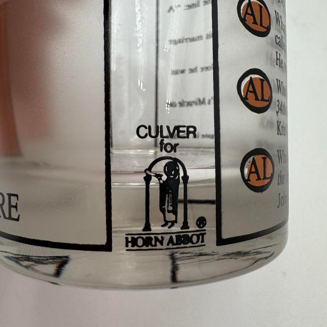 Transparent 1980s rivial Pursuit Dof by Culver Double Old Fashioned Barware Set of 5 For Sale - Image 8 of 8