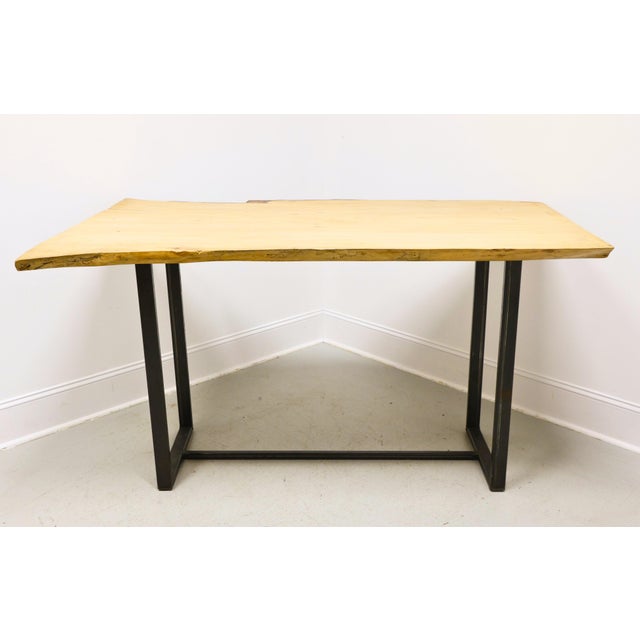 Custom Live Edge Modern Rustic Counter-Height Dining Table or Writing Desk For Sale - Image 4 of 12
