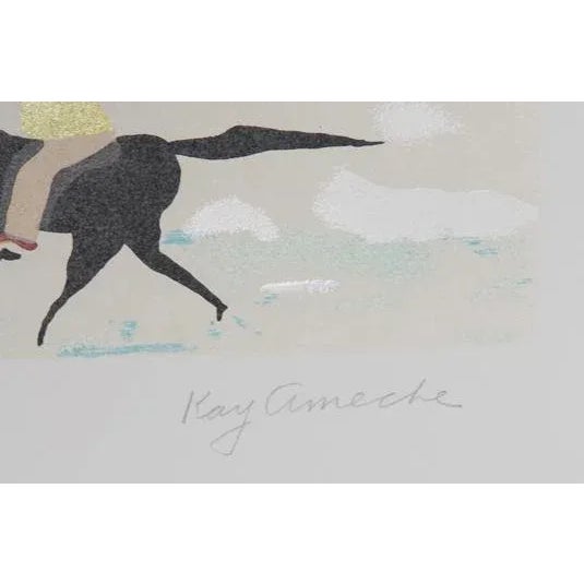 Artist: Kay Ameche, American (1904 - 2005) Title: Five Penna Barns Year: 1981 Medium: Serigraph, signed and numbered in...