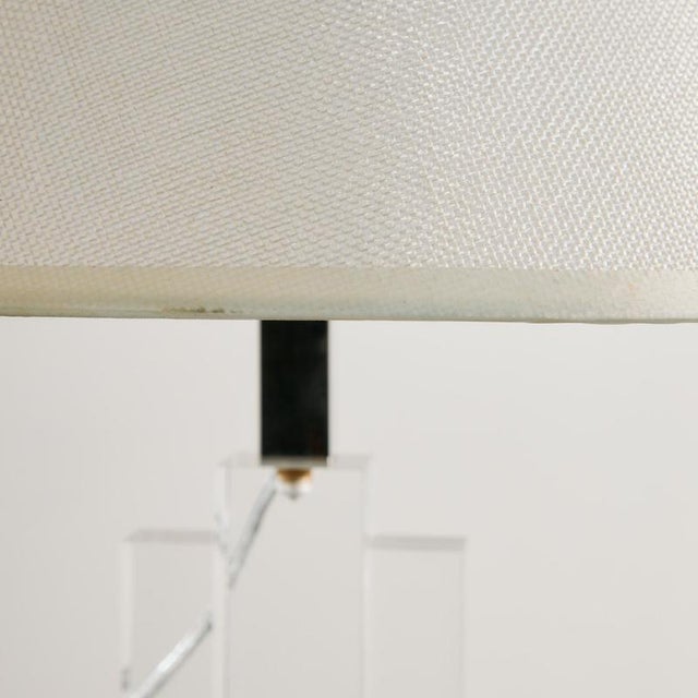 Vintage Acrylic Glass Table Lamps, 1980s, Set of 2 For Sale - Image 6 of 11