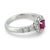 Vintage Ruby Diamond Platinum Cluster Ring, Size 6 For Sale - Image 4 of 6
