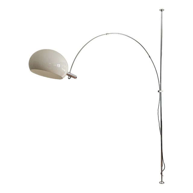 Early Arc Clamp Lamp with Plastic Shade by Florian Schulz, Germany, 1970s For Sale