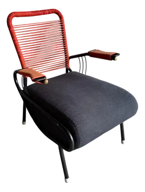 Vintage French Scoubidou Armchair, 1950s