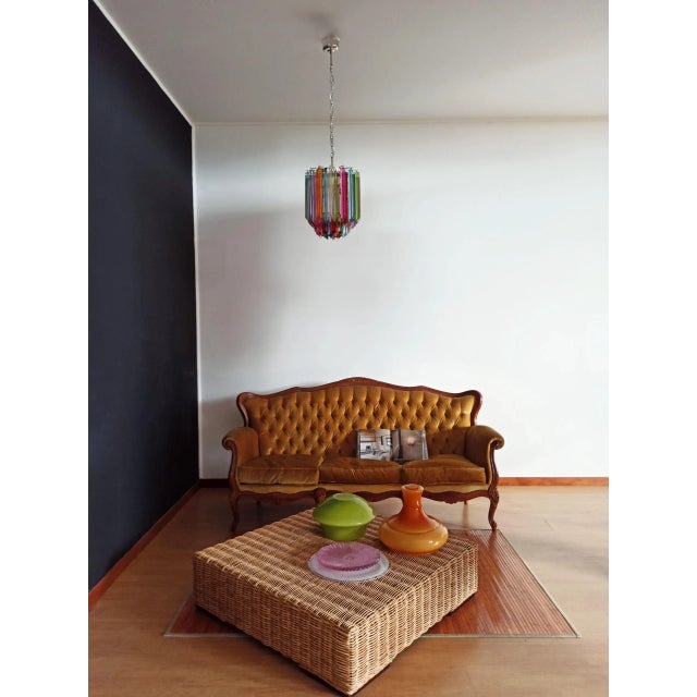 Medium Murano Glass Chandelier 47 Multicolored Prisms For Sale - Image 11 of 11