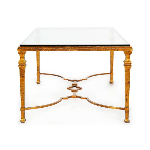 Paul M. Jones Modern Gilt Iron Glass Cocktail Coffee Table For Sale - Image 9 of 18
