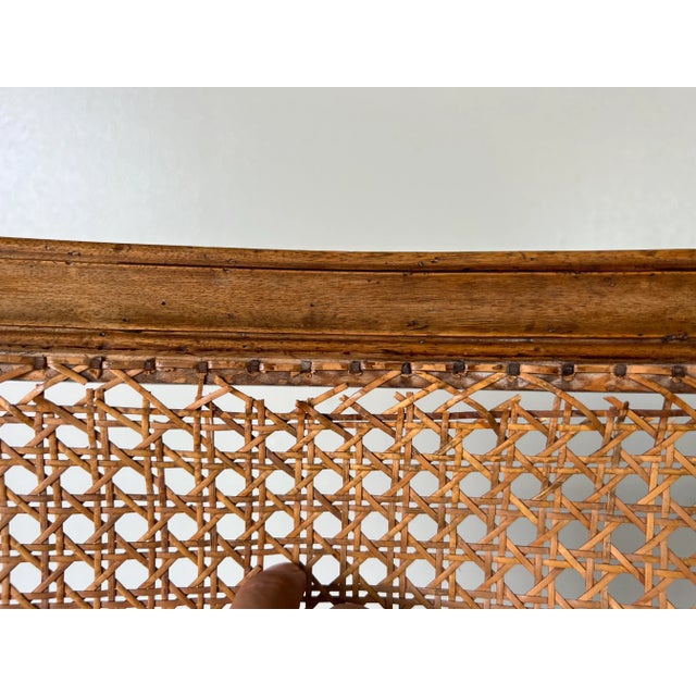 Antique Italian Louis XVI - Style Wood and Cane Accent Chairs - a Pair For Sale - Image 12 of 12