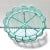 Turquoise Vintage Turquoise Wire Egg Gathering Basket - Farmhouse Metal Flower Form Bowl For Sale - Image 8 of 8