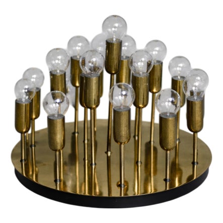 Mid-Century Modern German Atomic Brass Ceiling Lamp from Cosack Leuchten, 1960s For Sale
