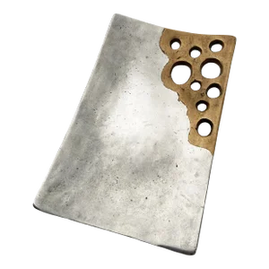 Mid 20th Century Hand-Crafted Aluminum and Bronze Contemporary Art Plate